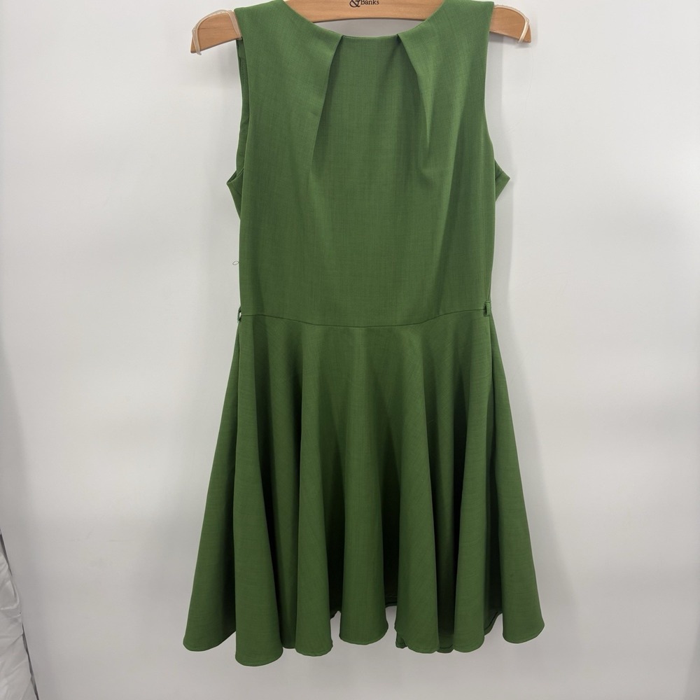 Closet London Green Sleeveless Fit & Flare Skater Dress Womans Size 12 #21H